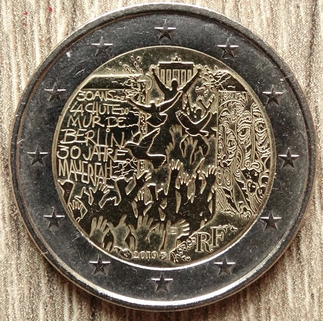 PIÈCE MONNAIE 2 Euros Commémorative France 2019 30 Ans Chute Du Mur De