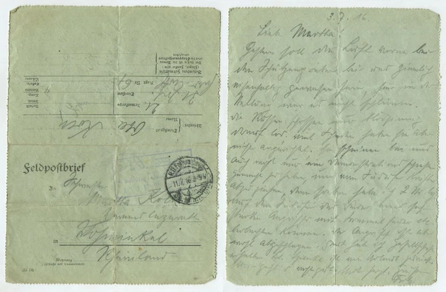 97657 - Feldpostbrief - 11.7.1916 nach Vohwinkel