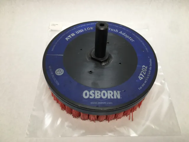 OSBORN 47202 ATB Uni-Lok Disc Brush Adapter w/ Brush 8-9"