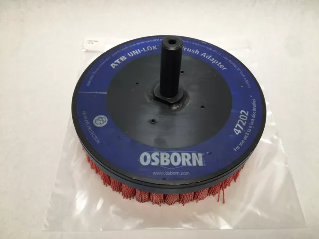 OSBORN 47202 ATB Uni-Lok Disc Brush Adapter w/ Brush 8-9"