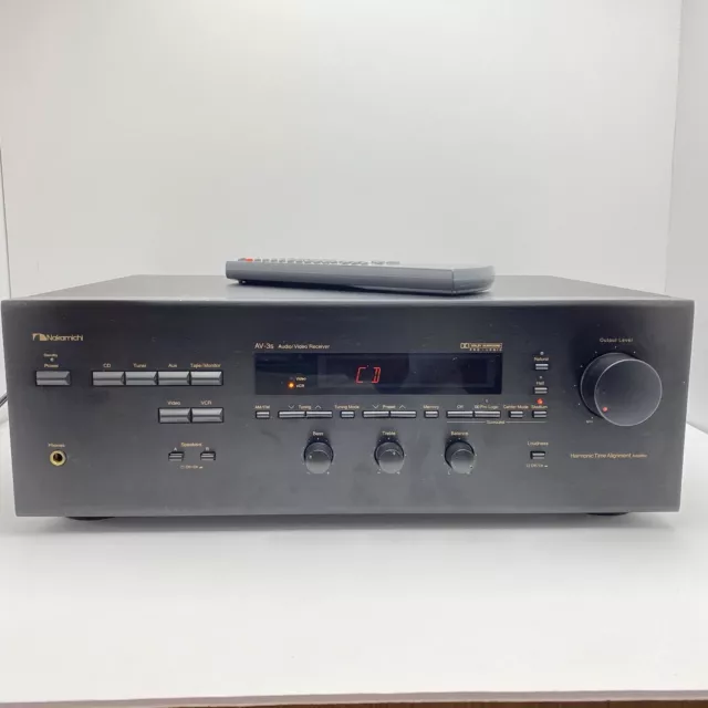 Nakamichi AV-3s Audio Video Receiver With Remote Tested Works Great Condition Nakamichi AV-3s Audio Video Receiver With Remote Tested Works Great Condition