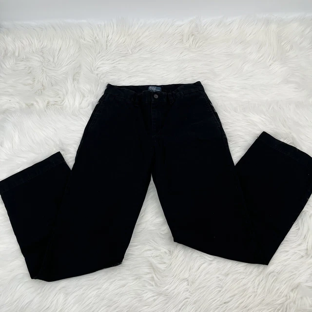 Polo by Ralph Lauren Youth Chino Pants Black Khakis Size 14 Red Pony Free Ship