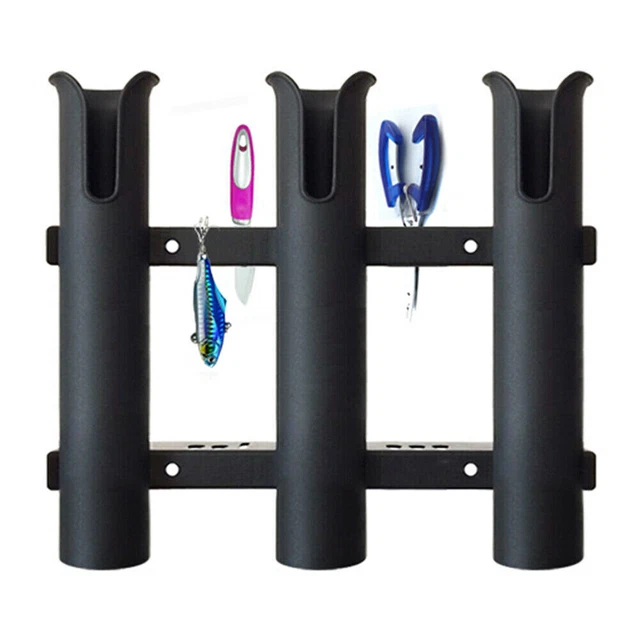 1-4x Fishing Vertical 3 Pole Rod Holder Organizer Pole Tube Rack for Marine Boat