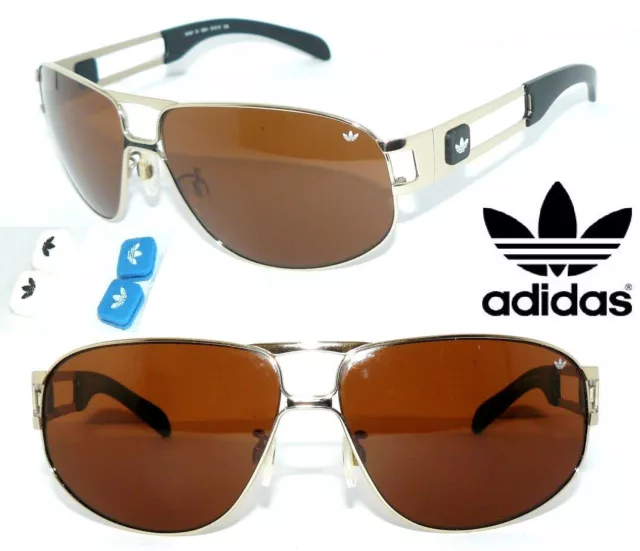 Adidas SONNENBRILLE GOLD BRAUN CONDUCTOR aH37 PERFORMANCE BRILLE ORIGINALS aH36