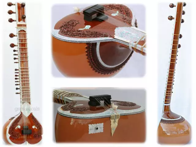 Sitar Necklace Designe With Gig Bag Sitar Gsm010G