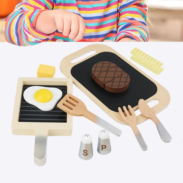 WOODEN KITCHEN ACCESSORIES Toy Learning Toys Role Play £20.17 PicClick UK