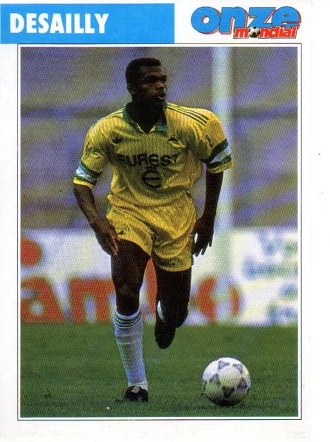 Image Panini Foot 90 N°220 Marcel DESAILLY (FC Nantes) - Autocollant Vintage Années 90 - État Brut