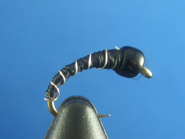 1 dozen Zebra Midge Glass Bead #18, Nymphs, Trout, NR!