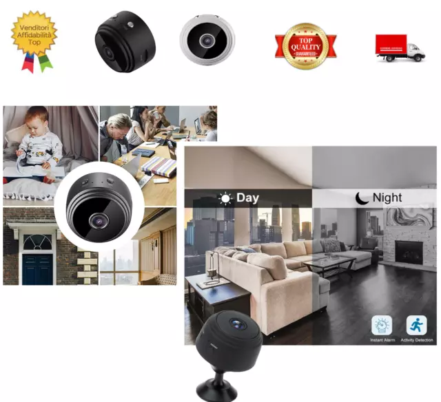 TELECAMERA WIFE CASA MICROCAMERA INFRAROSSI WIFI FULL HD CALAMITA interno SPIA