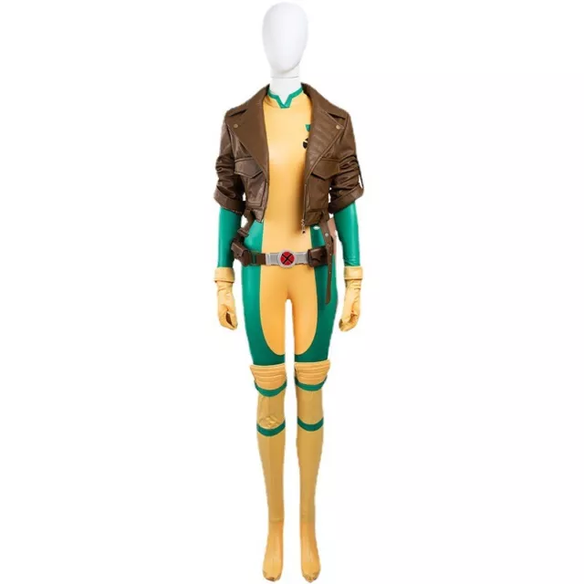 X-Men Rogue Anna Marie Tights Bodysuit Cos Costume Halloween Outfits Custom Made