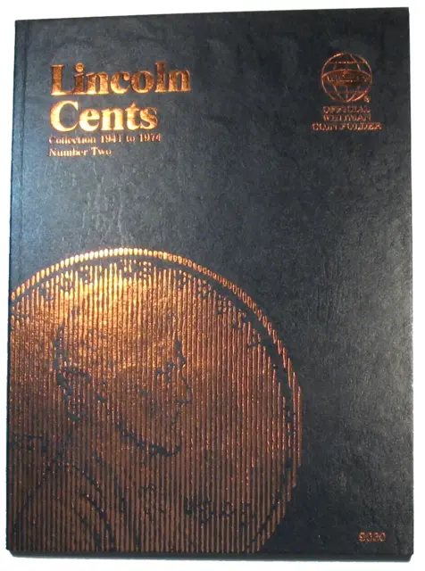 Whitman Lincoln Cent Penny Coin Folder Number Two Album Book 1941 - 1974 NEW