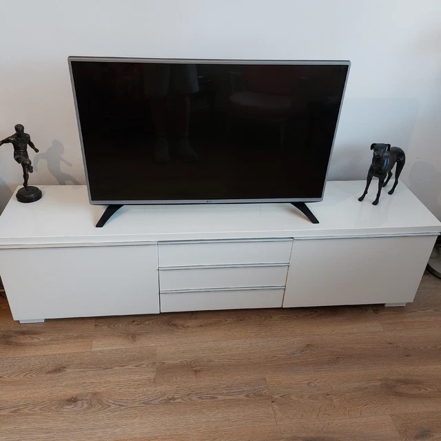IKEA WHITE GLOSS tv unit £40.00 PicClick UK