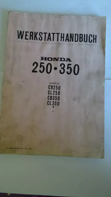 Honda Werkstatthandbuch für  CB250  CL250 CB350  CL350 in Deutsch 1974