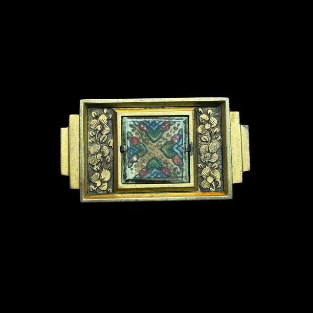 Ancienne Broche Miniature En Acier – Style Art Déco Rétro Et Délicate