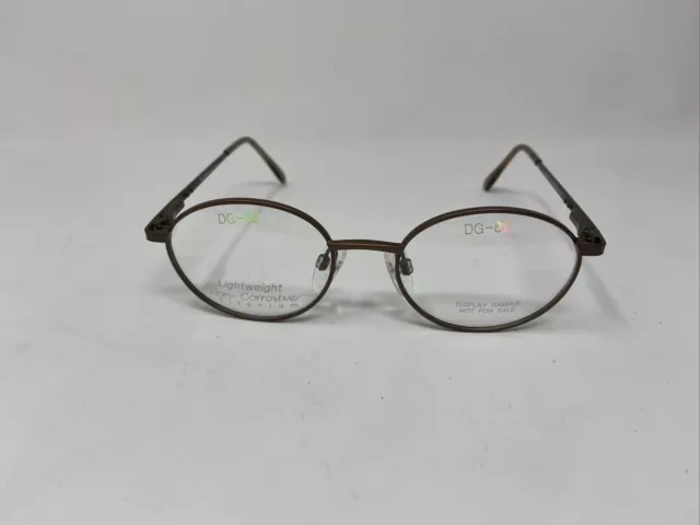 Hudson Optical DG TT 28 49/19/145 BROWN FLEX HINGE OVAL EYEGLASSES :V10