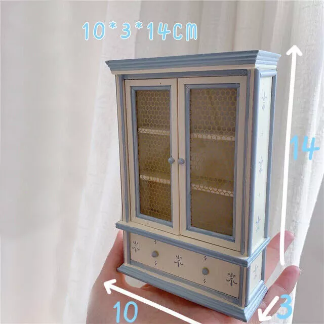 1:12TH Scale Dolls House Miniature Wooden Cabinet Bookcase Bedroom Furniture