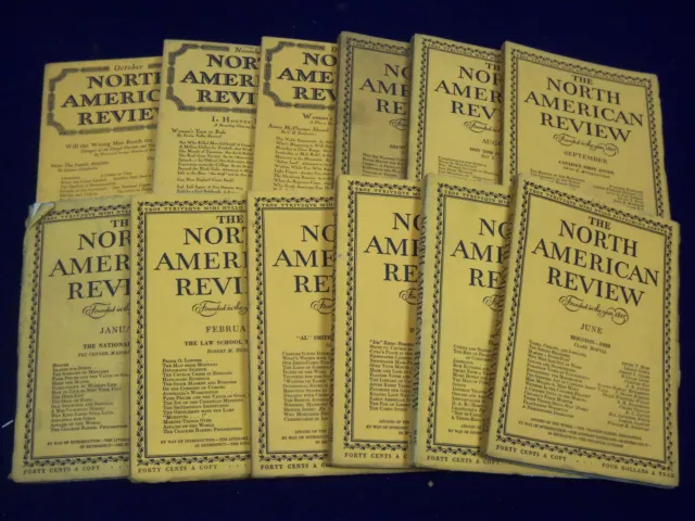 1928 North American Review Lot Of 12 Complete Year - Stories/Articles - Wr 660