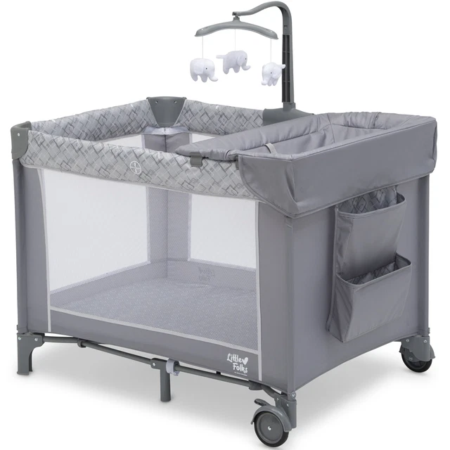 Little Folks by Delta Children LX Deluxe Play Yard with Removable Bassinet