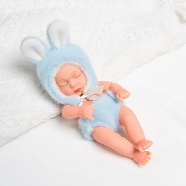 20CM Mini Silicone Reborn Dolls Lifelike Baby Toys Expression Girl Sleep Soother