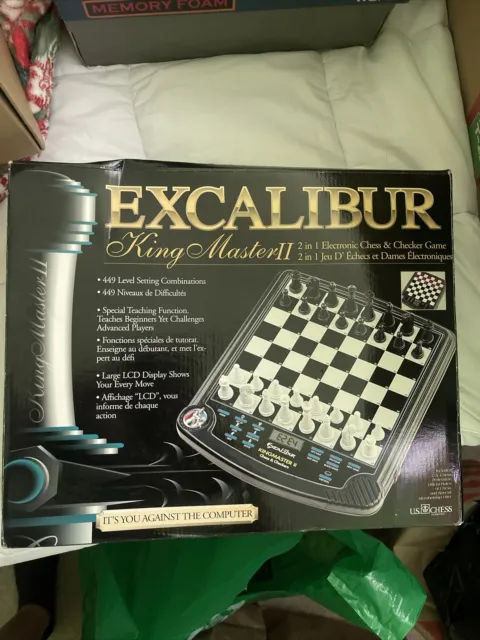 EXCALIBUR King Master 2 in 1 Electronic Chess & Checker Game