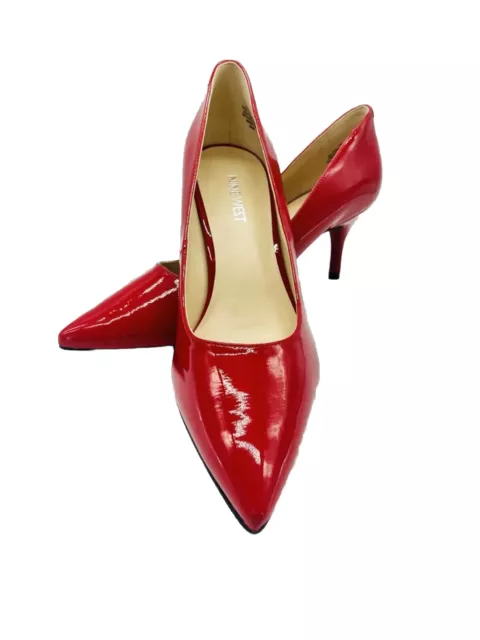 Nine West Women’s MARGOT Red Patent Pointed Toe Pumps NEW 🌺 Size 7M