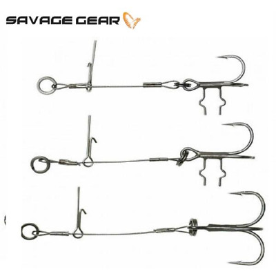 Savage Gear Stingers CARBON49 T-TREBLE SPIKE 2Pcs FOR SOFT LURES. FREE LURE !
