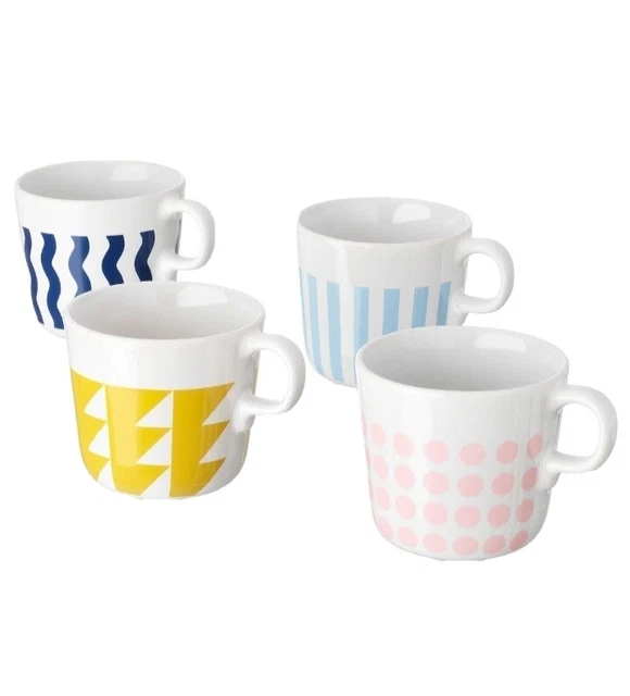 BRAND NEW STYLISH IKEA Coffee Mugs Set of 4 New in Box £16.00