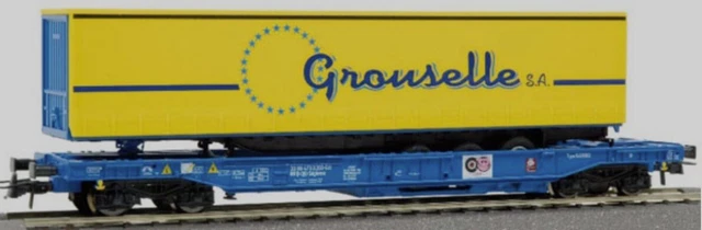 Wagon Kangourou ROCO 46584 Avec Conteneurs BAHNTRANS – NEUF HO