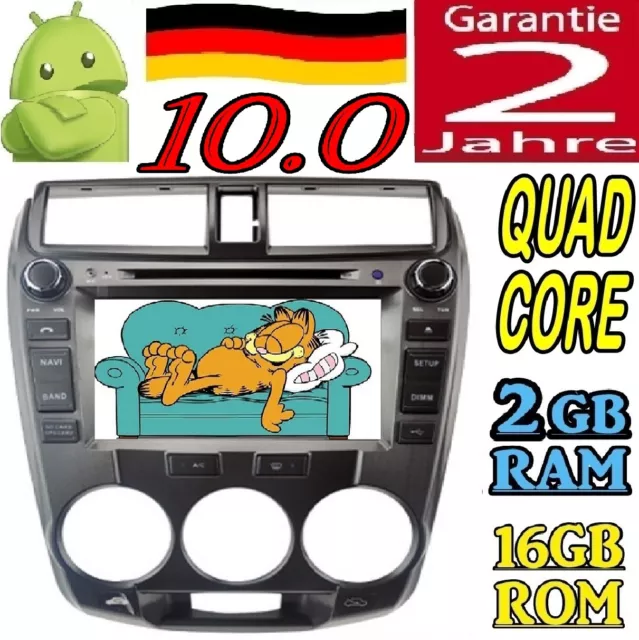 Android 10.0 Honda City Auto Radio Dvd Gps Wifi Car Canbu Car Dab+ Canbu 8" Hd