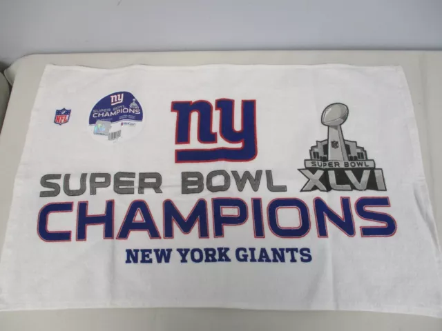 Superbowl Xlvi New York Giants Super Bowl Champions Towel ~ New Mint!