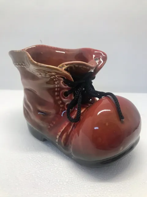 Little Red Boot Planter With Laces Flower Pot Cute Shoe Country Style
