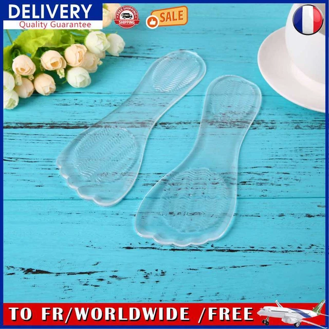 1Pair Feet Pad Transparent Silicone Foot Palm Insoles Anti Slip Foot Health Care