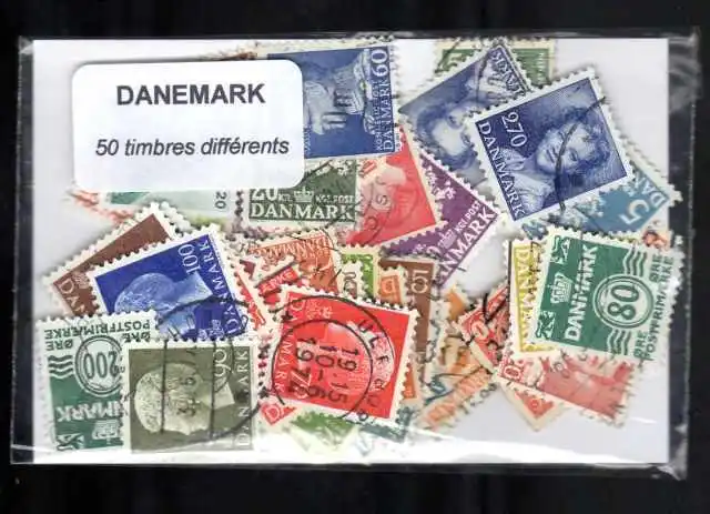 Danemark - Denmark 50 timbres différents oblitérés