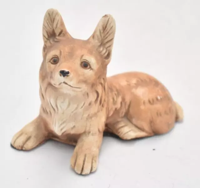 Vintage Corgi Dog Figurine Statue Ornament