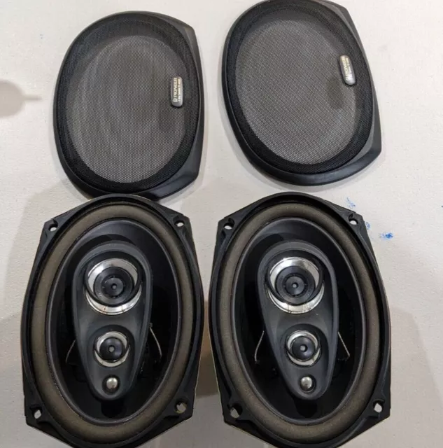 PIONEER TS A6980 VINTAGE 6x9 4 WAY Car Speakers 200w with Cable A