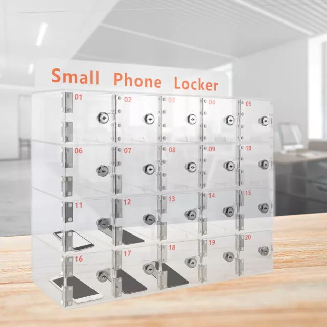 Cell Phone Locker for Classroom Phone Pocket Chart Storage Organizer Box 20Slots
