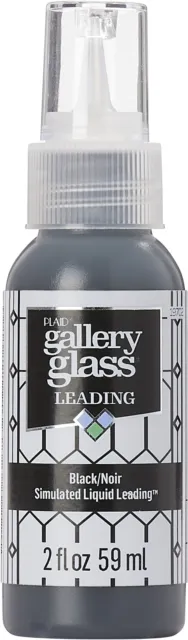 FolkArt Gallery Glass Liquid Lead 2oz-Black 19702