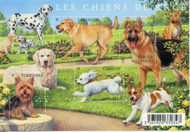 Timbre France Neuf Bloc  Feuillet N° F4545 ** Serie Nature / Faune / Les Chiens