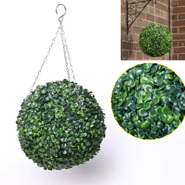 1/2pcs Large Artificial Boxwood Topiary Balls Hanging Outdoor Garden Front Door