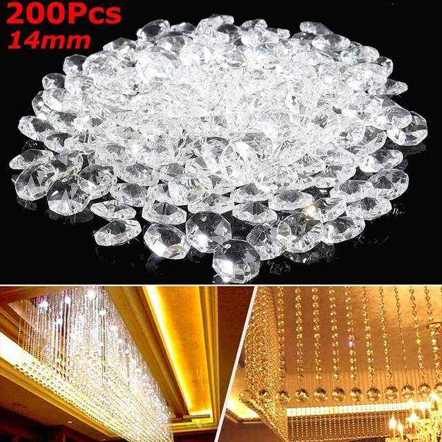 Ciondolo Ottagonali Perline Albergo Ingresso 200pcs Accessori Sfera Lampadario