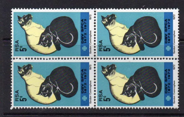 South Africa Mnh 1972 Sg312 Centenary Of Societies Blocks Of 4