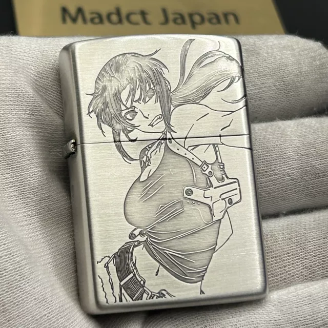 Zippo BLACK LAGOON REVY 3-sides Etching Oxidized Silver Plating Japan Limited