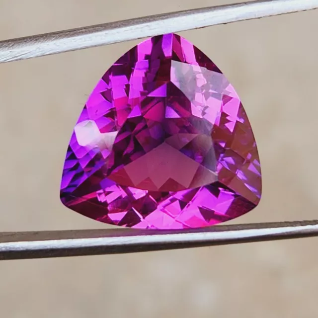 Natural Flawless Purple Pink Montana Sapphire Trillion Cut Loose Gemstone U679