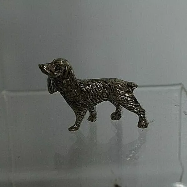 Ancienne Figurine Chien Teckel Basset Caniche Royal Epagneul Plomb Etain