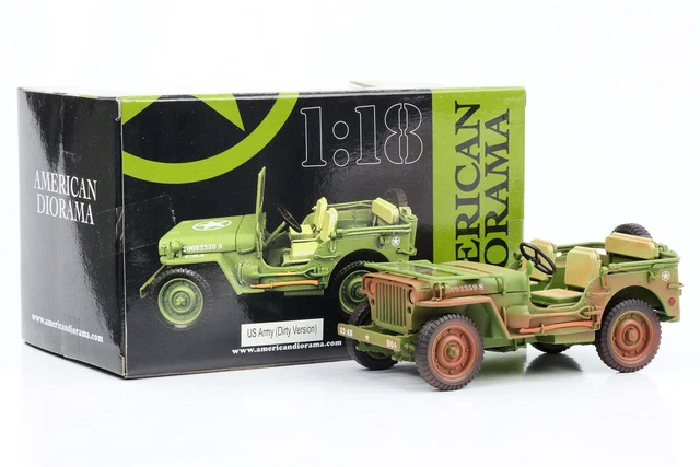 Miniature Willys Jeep US Army 1944 - Échelle 1:18 - Vert