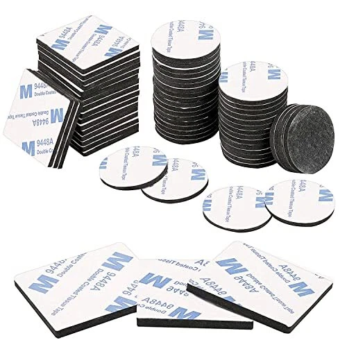 Klebepads Doppelseitig Extra Stark 60 Stück Schwarz Klebepunkte Schaumstoff S...