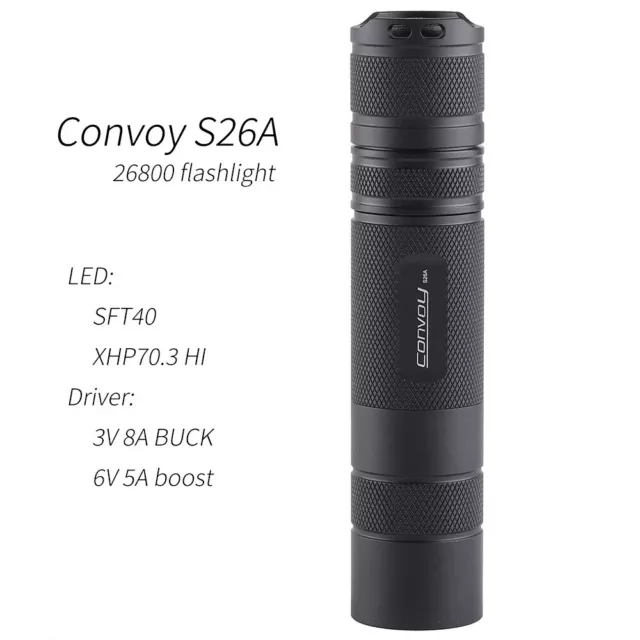 Convoy S26A  LED flashlight XHP70.3 HI SFT40 max 4000LM Flash light For Camping