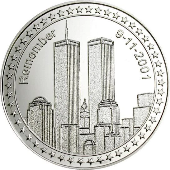 Congo 2006 9-11 World Trade Center 10 Francs 1oz Silver Coins,Proof