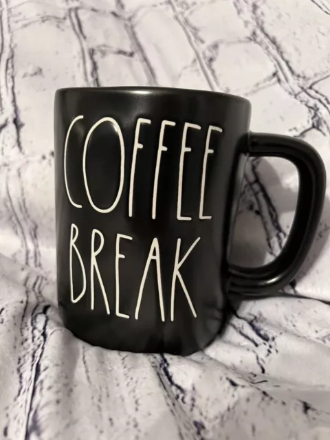 Rae Dunn by Magenta Farmhouse Black Coffee Tea Mug Reads “Coffee Break” EUC