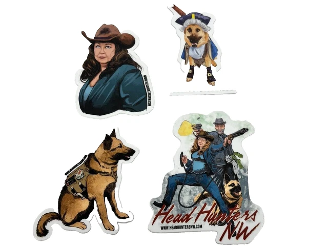 SHOT SHOW 2024 "Head Hunters NW" Custom vinyl 4 sticker bundle, NEW